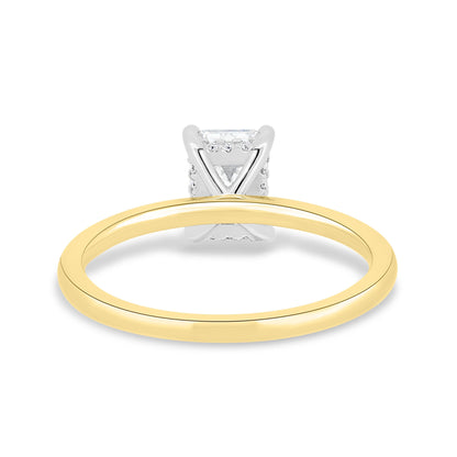 1.86 CT Emerald Lab-Grown Diamond Hidden Halo Engagement Ring 4