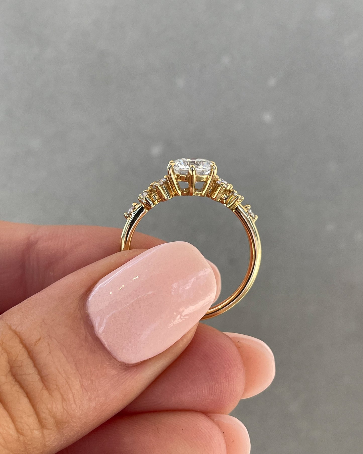 1.61 CT Round Lab-Grown Diamond Cluster Engagement Ring 20