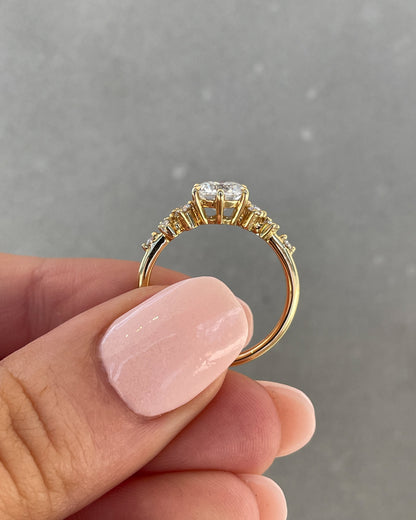 1.61 CT Round Lab-Grown Diamond Cluster Engagement Ring 20