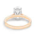 Load image into Gallery viewer, 2.11 CT Oval Lab-Grown Diamond Hidden Halo Pave Engagement Ring in Gold
