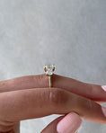 Load image into Gallery viewer, 1.68 CT Oval Lab-Grown Diamond Three Stone Gold Engagement Ring
