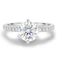 Load image into Gallery viewer, 1.80 CT Round Lab-Grown Diamond Engagement Ring with Pavé Band
