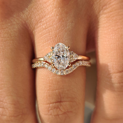 Solitaire Cathedral- 1.8 CT Cushion Lab Grown Diamond Wedding Band