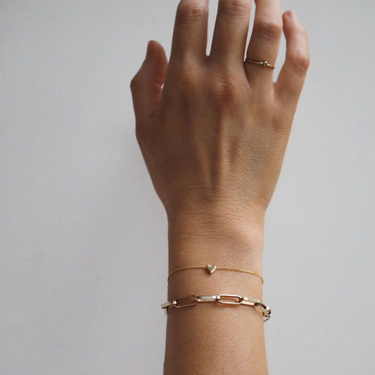 Elegant Gold Paper Link Chain Bracelet