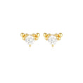 Load image into Gallery viewer, Elegant 0.05 TCW Round Lab-Grown Diamond Stud Earrings in Gold Setting
