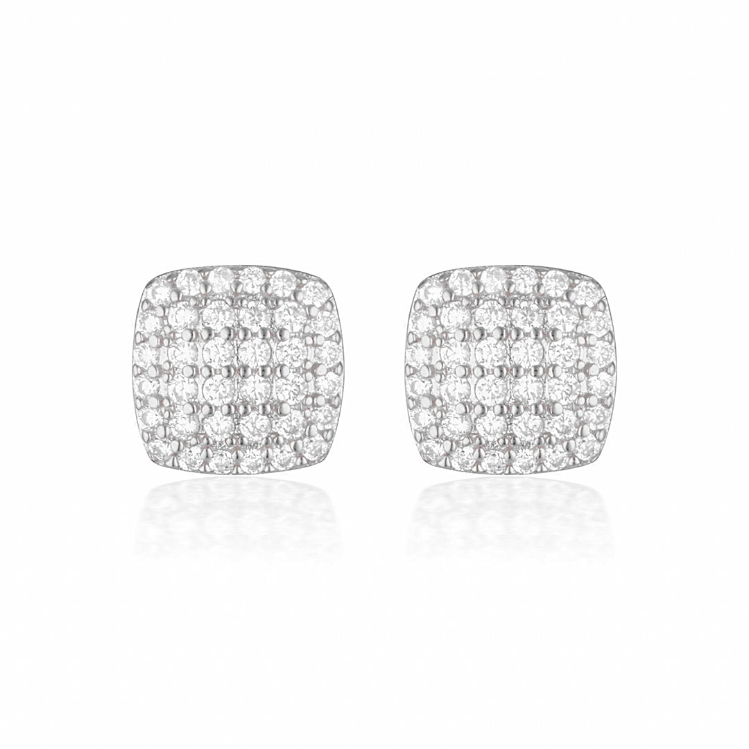 Exquisite 0.03 TCW Round Lab-Grown Diamond Pave Stud Earrings 1