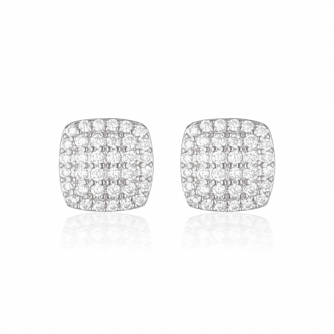 Exquisite 0.03 TCW Round Lab-Grown Diamond Pave Stud Earrings