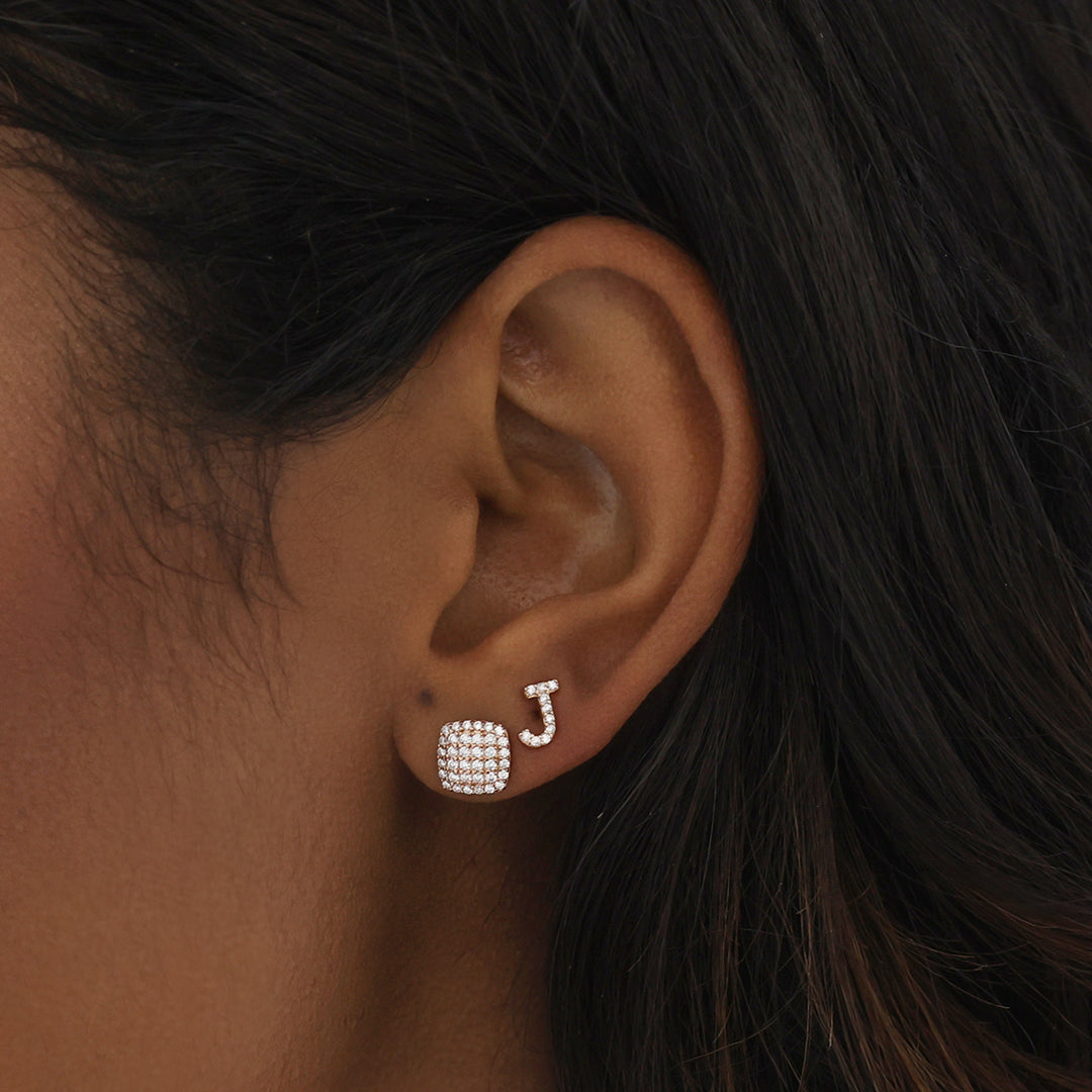 Exquisite 0.03 TCW Round Lab-Grown Diamond Pave Stud Earrings 5