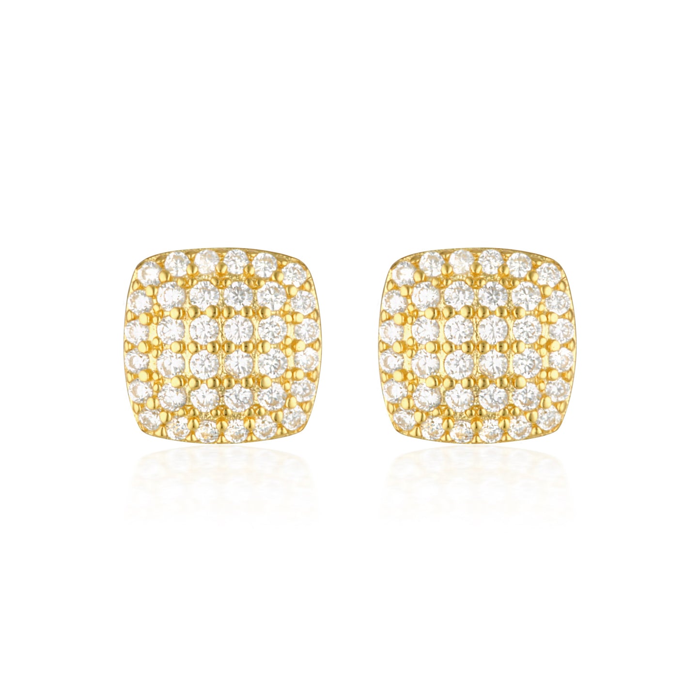Exquisite 0.03 TCW Round Lab-Grown Diamond Pave Stud Earrings 9