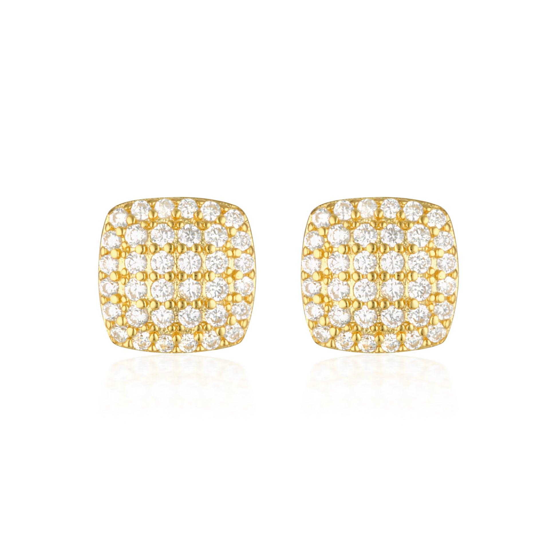 Exquisite 0.03 TCW Round Lab-Grown Diamond Pave Stud Earrings 9