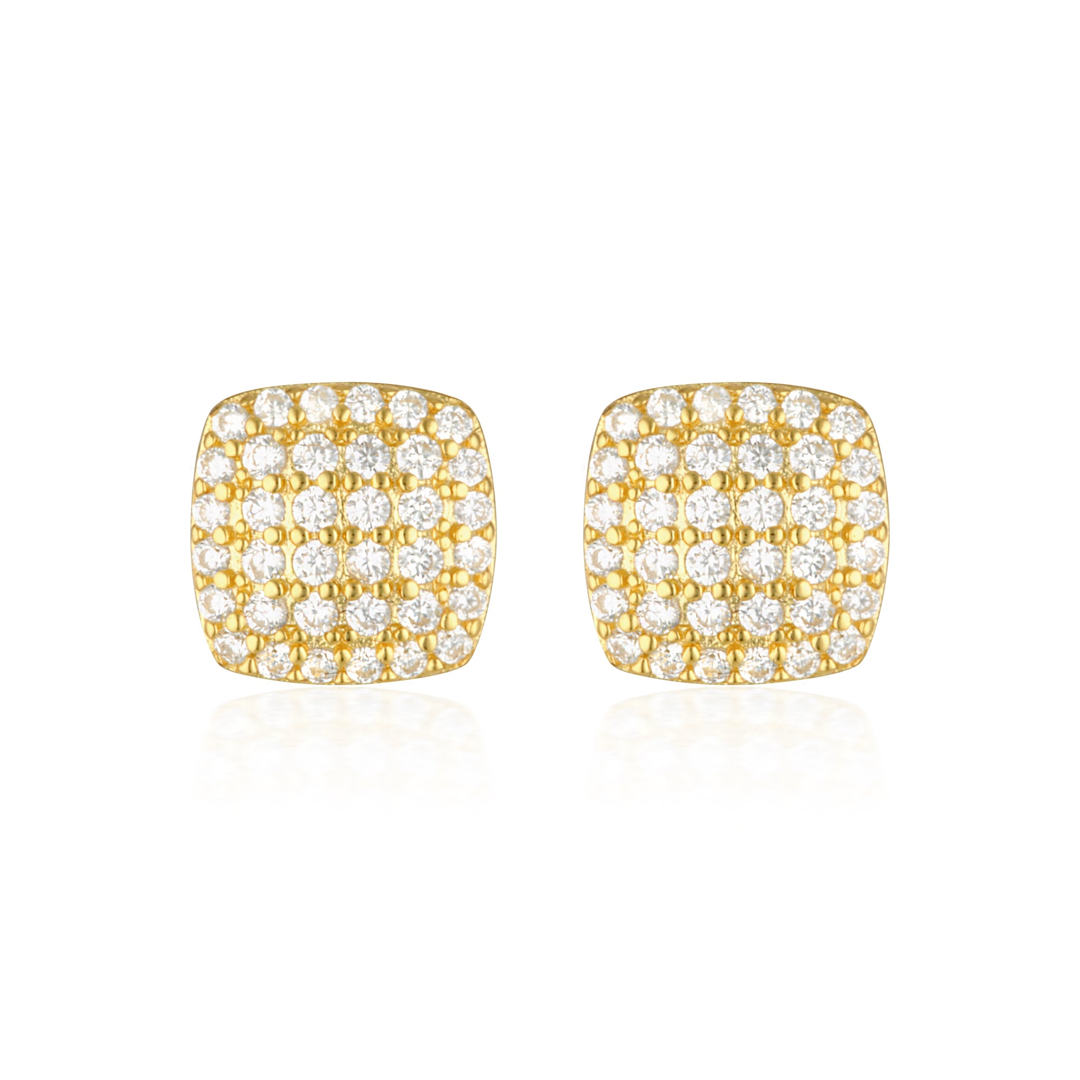 Exquisite 0.03 TCW Round Lab-Grown Diamond Pave Stud Earrings