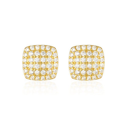 Exquisite 0.03 TCW Round Lab-Grown Diamond Pave Stud Earrings 9