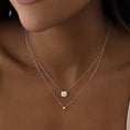 Load image into Gallery viewer, 0.3 TCW Round Lab-Grown Diamond Cushion Pendant Necklace
