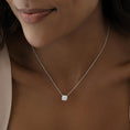 Load image into Gallery viewer, 0.3 TCW Round Lab-Grown Diamond Cushion Pendant Necklace
