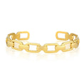 Load image into Gallery viewer, Elegant Gold Link Open Cuff Bracelet
