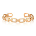 Load image into Gallery viewer, Elegant Gold Link Open Cuff Bracelet
