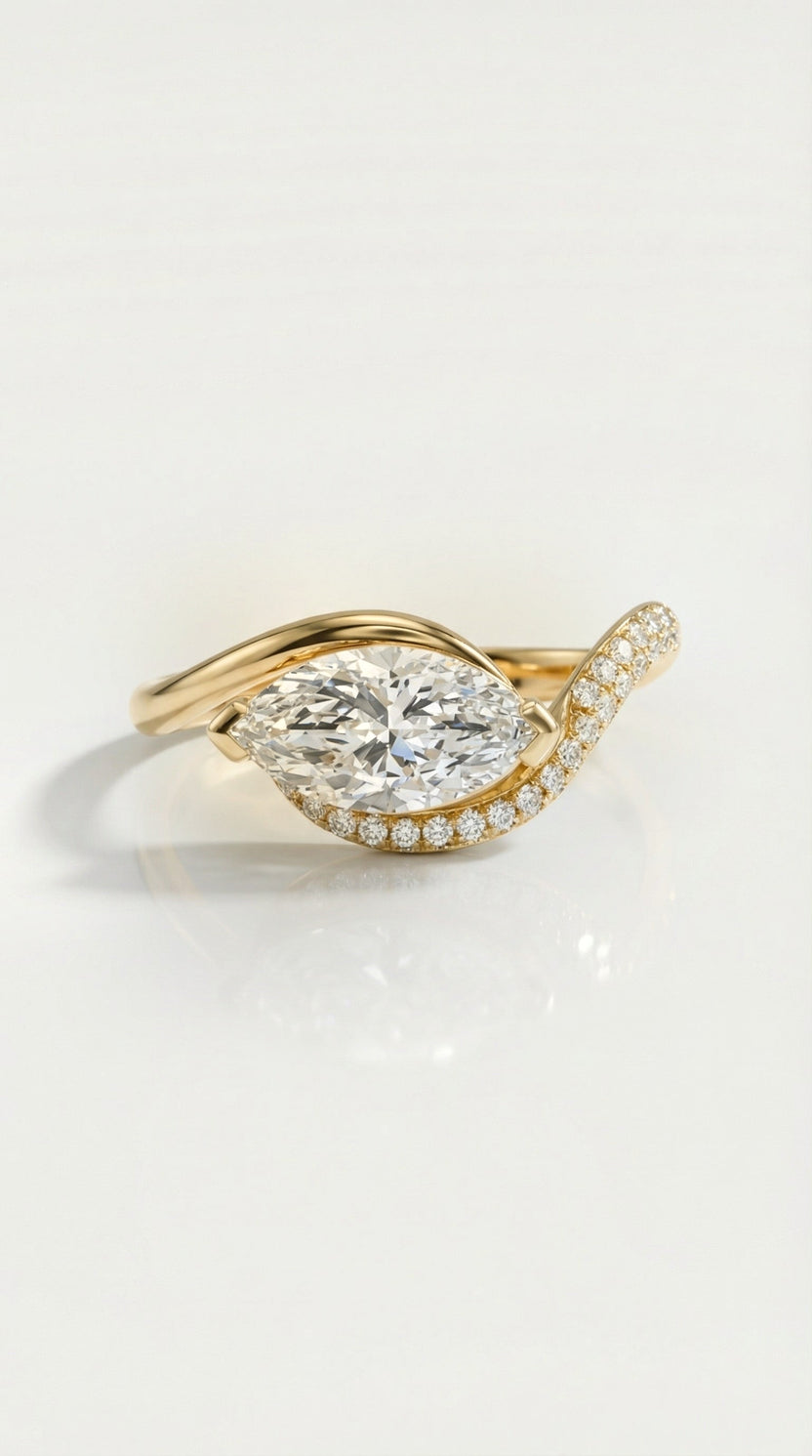 Solitaire Cathedral- 1.8 CT Cushion Lab Grown Diamond Wedding Band