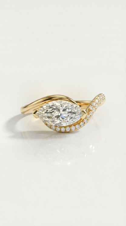 Solitaire Cathedral- 1.8 CT Cushion Lab Grown Diamond Wedding Band