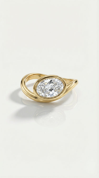 Solitaire Cathedral- 1.8 CT Cushion Lab Grown Diamond Wedding Band