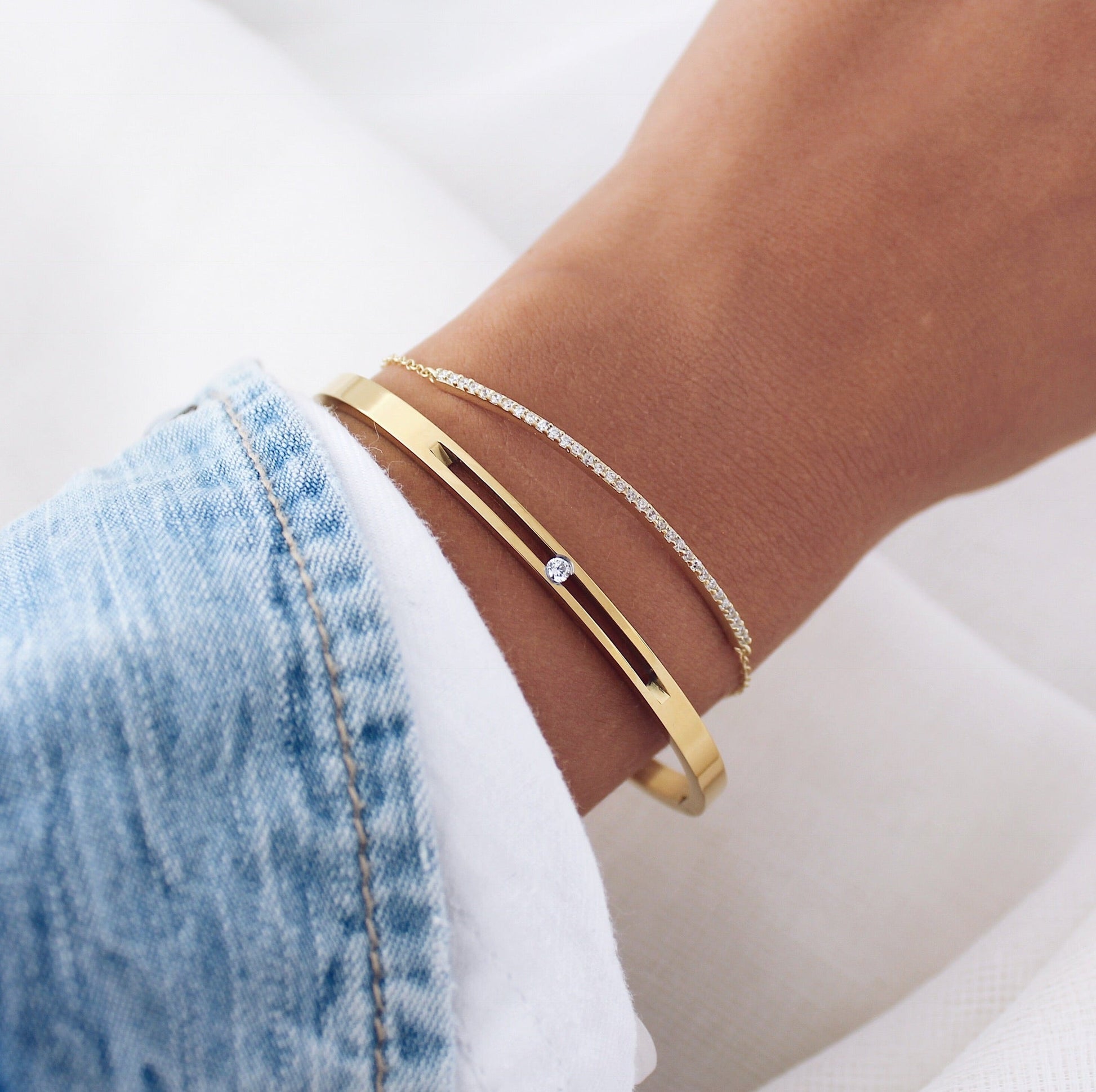Elegant 0.4 TCW Round Lab-Grown Diamond Bracelet 5