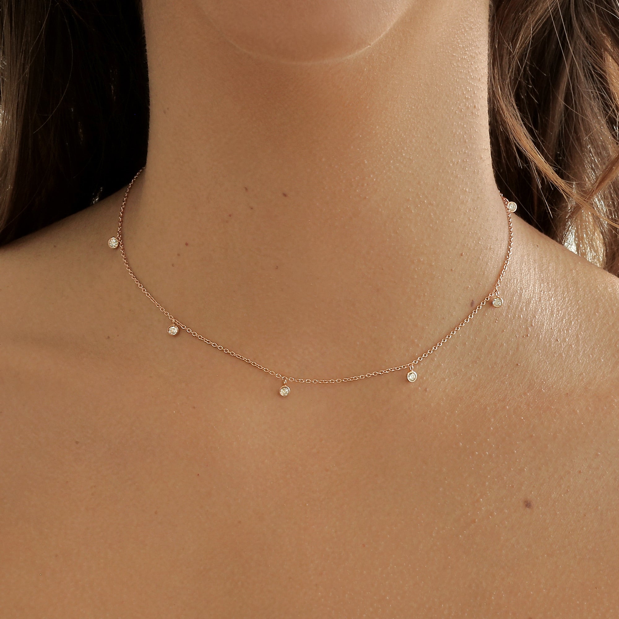 Elegant 0.5 TCW Round Lab-Grown Diamond Necklace