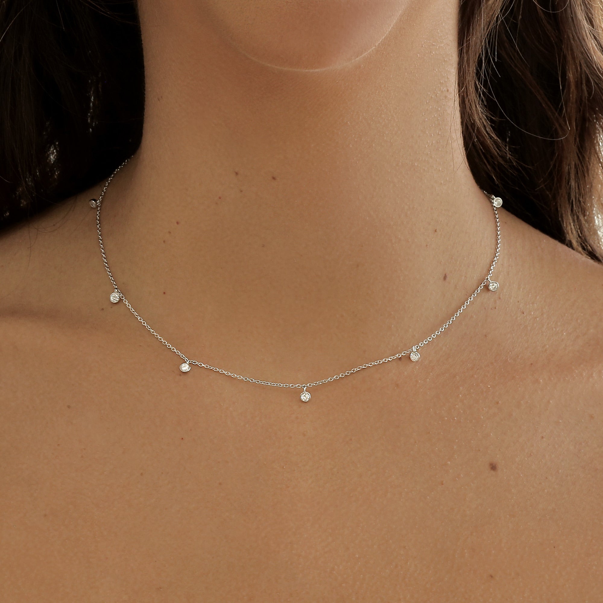 Elegant 0.5 TCW Round Lab-Grown Diamond Necklace