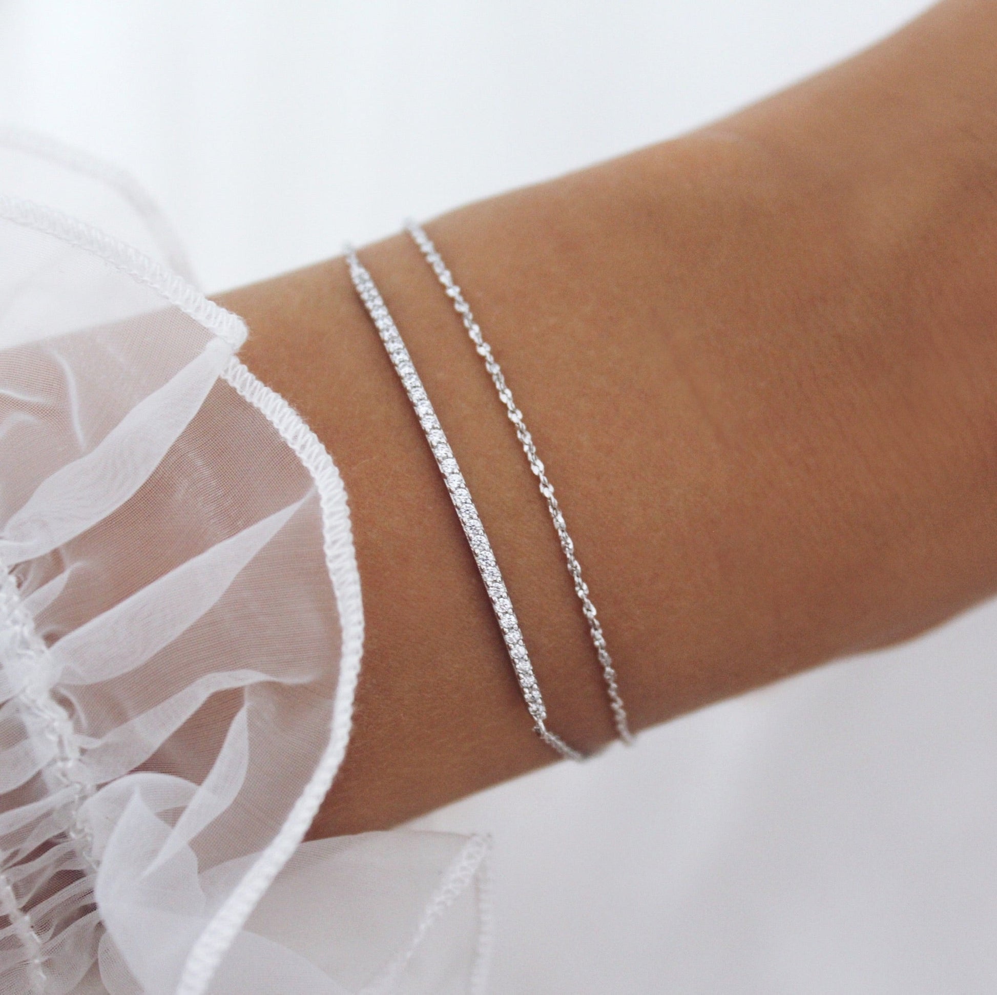 Elegant 0.4 TCW Round Lab-Grown Diamond Bracelet 21