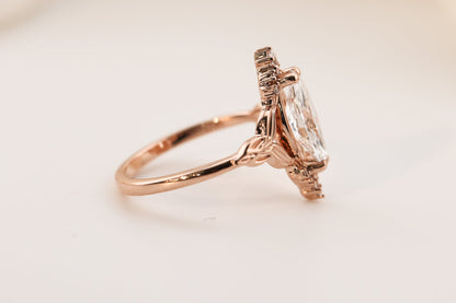 Solitaire Cathedral- 1.8 CT Cushion Lab Grown Diamond Wedding Band