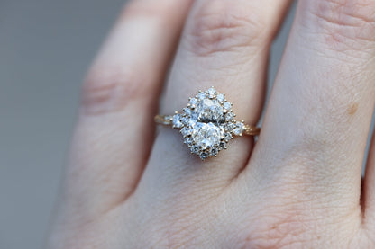 Solitaire Cathedral- 1.8 CT Cushion Lab Grown Diamond Wedding Band