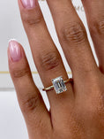 Load image into Gallery viewer, 1.79 CT Emerald-Cut Lab-Grown Diamond Solitaire Engagement Ring in Gold 4
