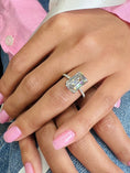 Load image into Gallery viewer, 5.02ct Emerald G- VS Pave Diamond Engagement Ring
