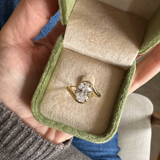 Hidden Halo-1.5 CT Round Lab Grown Diamond Engagement Ring