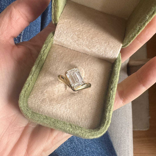 Hidden Halo-1.5 CT Round Lab Grown Diamond Engagement Ring