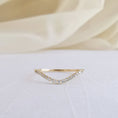 Load image into Gallery viewer, 0.09 TCW Round Lab-Grown Diamond Elegance Curved Wedding Band
