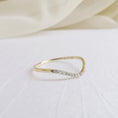 Load image into Gallery viewer, 0.09 TCW Round Lab-Grown Diamond Elegance Curved Wedding Band 2
