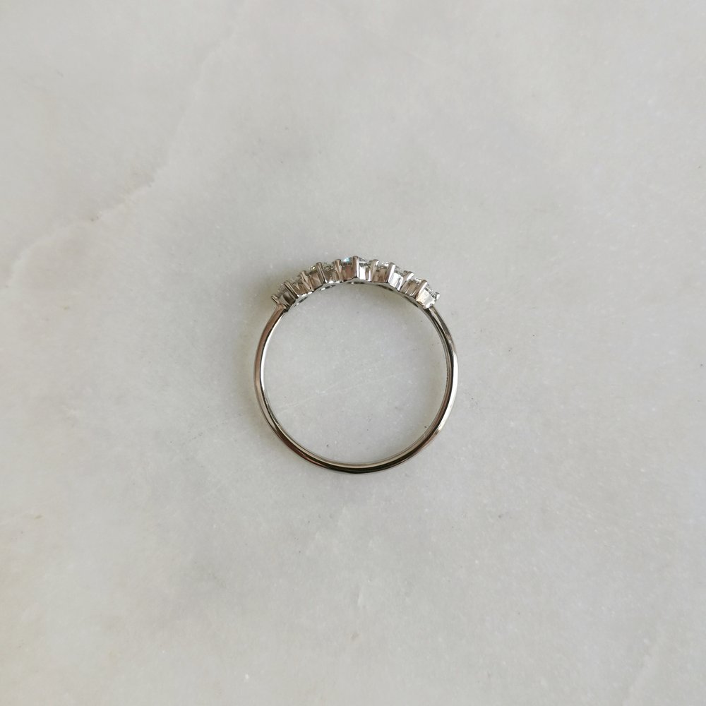 Eternal Elegance: 0.50 TCW Round Lab Grown Diamond Five Stone Wedding Band 6