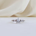 Load image into Gallery viewer, 0.50 CT Pear-Cut Lab-Grown Diamond Trio Engagement Ring
