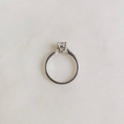 Solitaire Cathedral-0.70 CT Round Lab Grown Diamond Engagement Ring