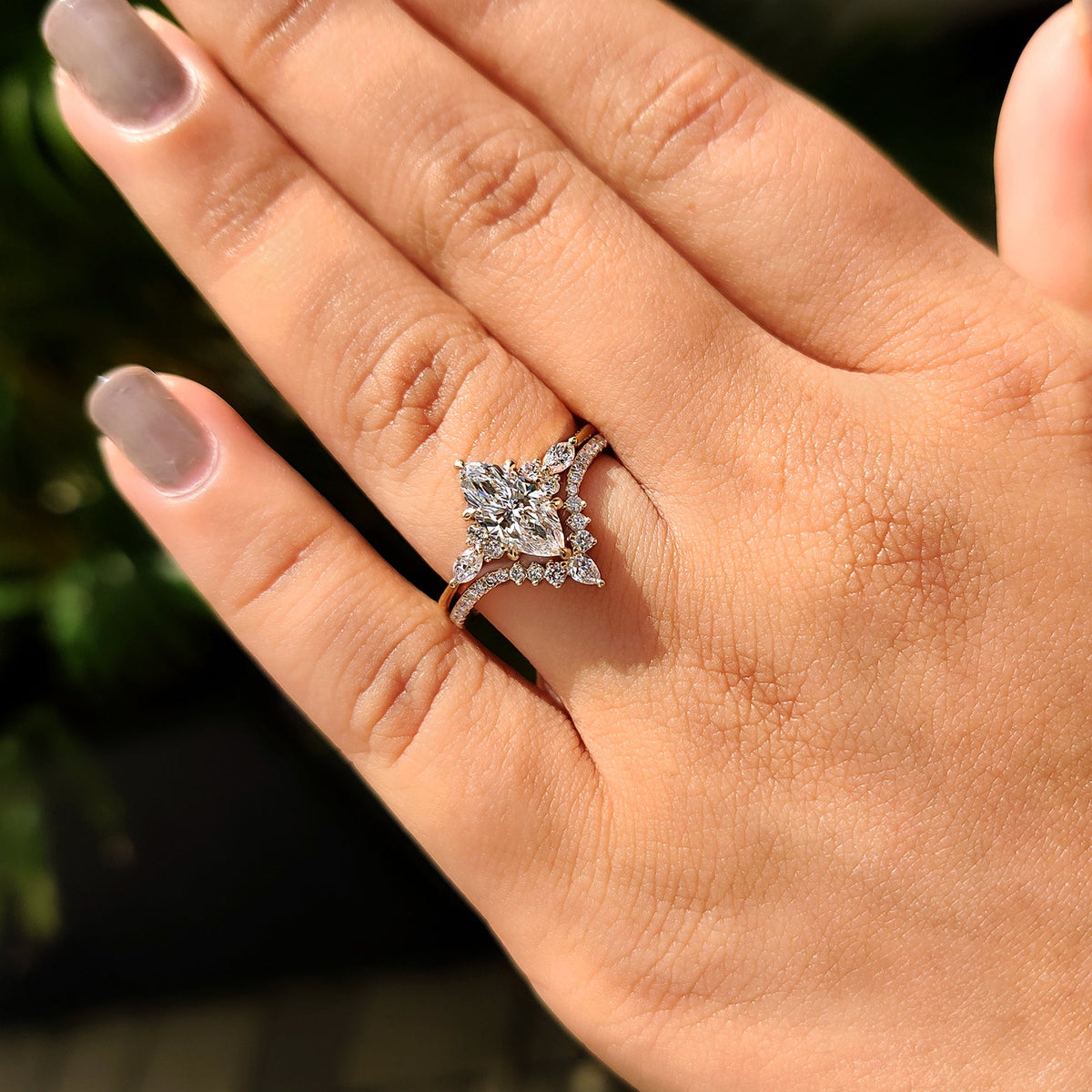 Solitaire Cathedral- 1.8 CT Cushion Lab Grown Diamond Wedding Band