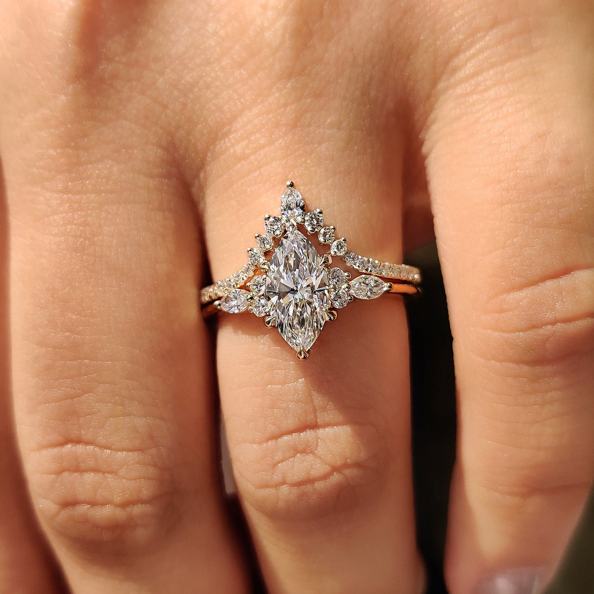 Solitaire Cathedral- 1.8 CT Cushion Lab Grown Diamond Wedding Band