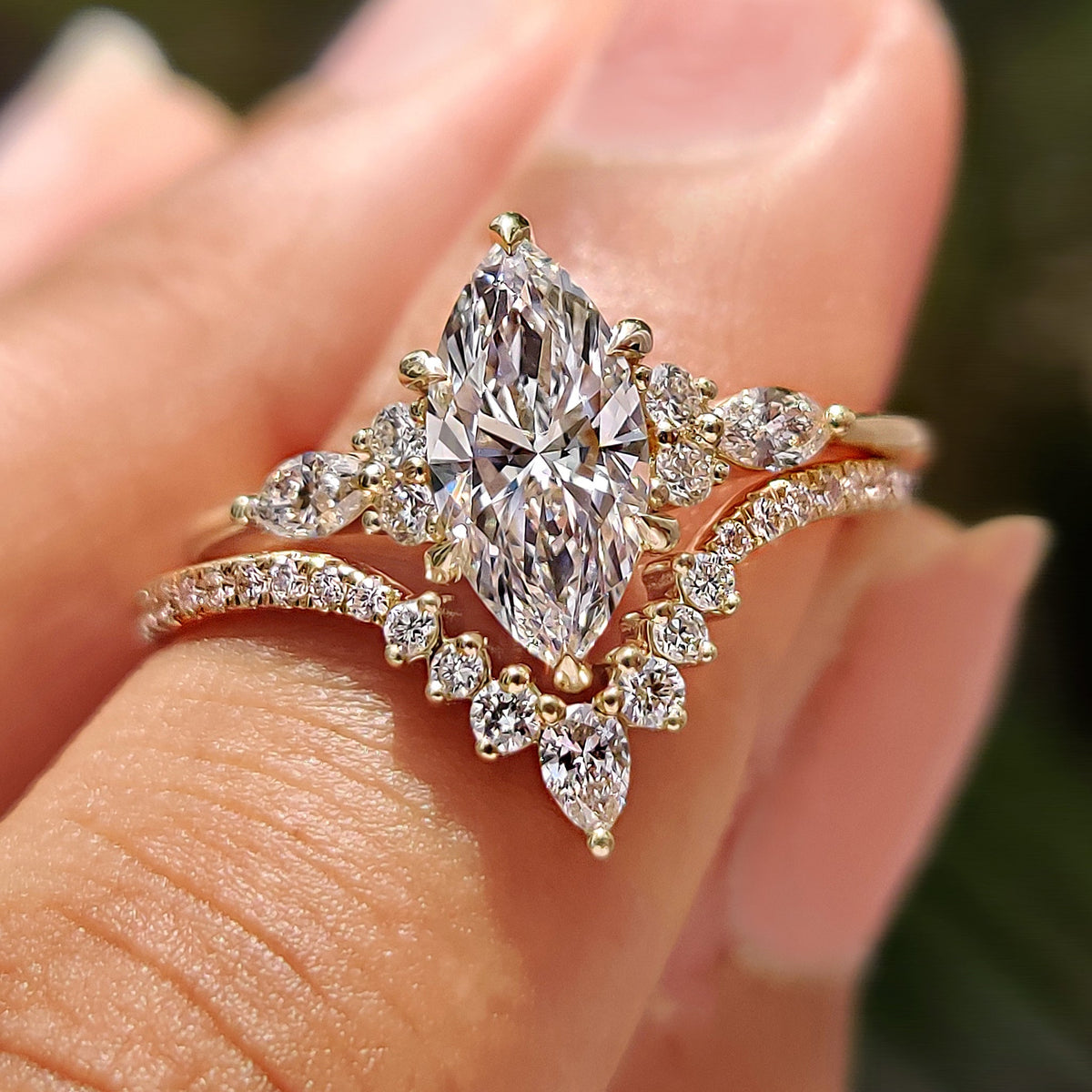 Solitaire Cathedral- 1.8 CT Cushion Lab Grown Diamond Wedding Band