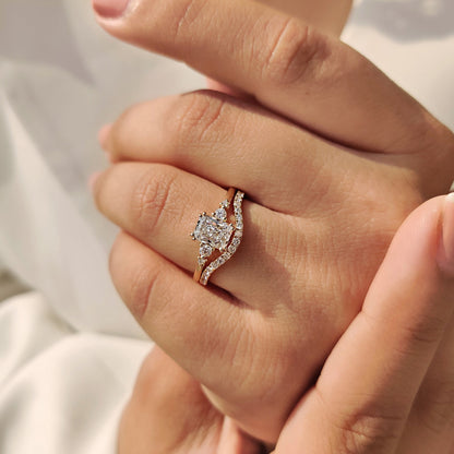 Solitaire Cathedral- 1.8 CT Cushion Lab Grown Diamond Wedding Band