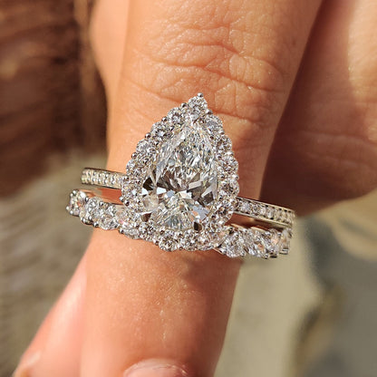 Solitaire Cathedral- 1.8 CT Cushion Lab Grown Diamond Wedding Band
