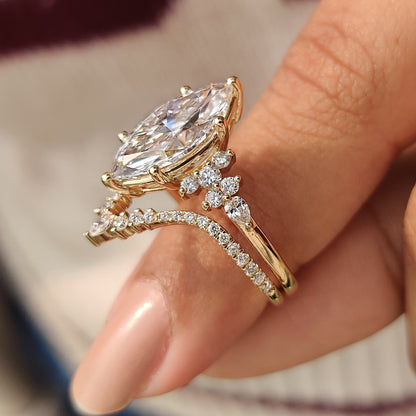 Solitaire Cathedral- 1.8 CT Cushion Lab Grown Diamond Wedding Band