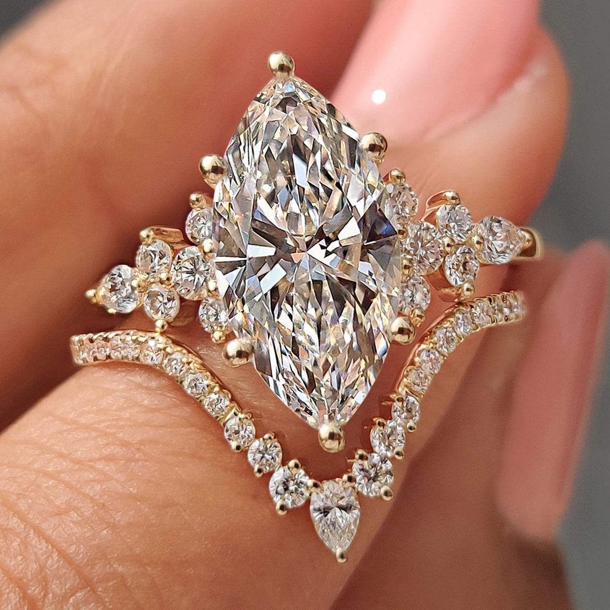 Solitaire Cathedral- 1.8 CT Cushion Lab Grown Diamond Wedding Band
