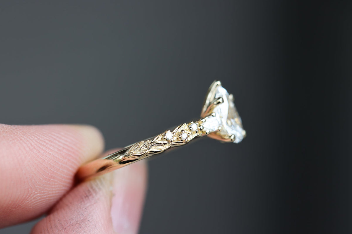 Solitaire Cathedral- 1.8 CT Cushion Lab Grown Diamond Wedding Band