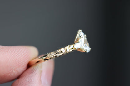 Solitaire Cathedral- 1.8 CT Cushion Lab Grown Diamond Wedding Band