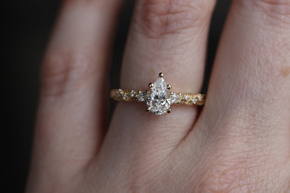 Solitaire Cathedral- 1.8 CT Cushion Lab Grown Diamond Wedding Band