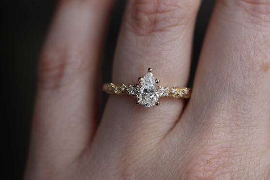 Solitaire Cathedral- 1.8 CT Cushion Lab Grown Diamond Wedding Band