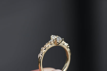 Solitaire Cathedral- 1.8 CT Cushion Lab Grown Diamond Wedding Band